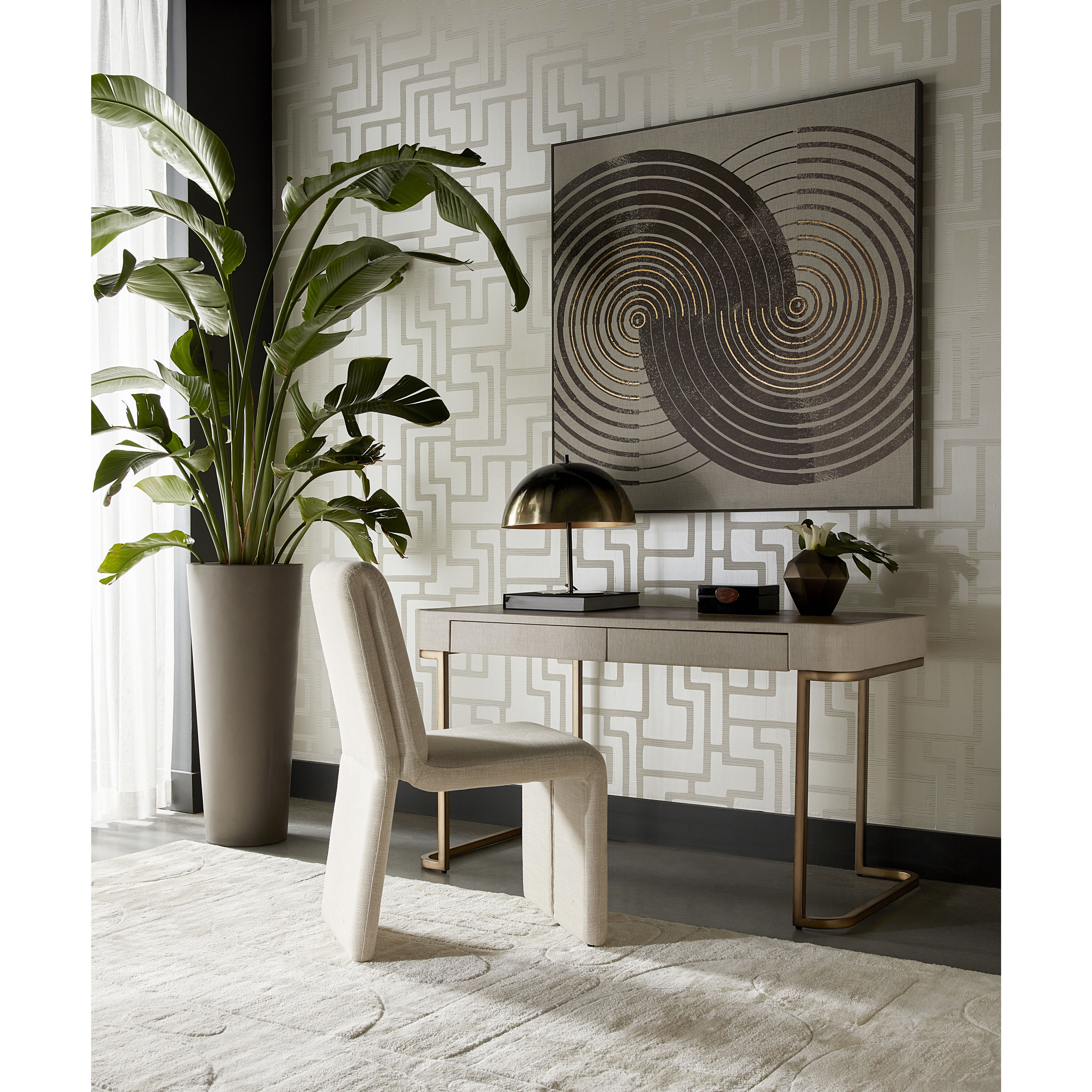 Caruso 120 X 96 inch Cream / Ivory Indoor Hand-Loomed Rug, Hand-Loomed